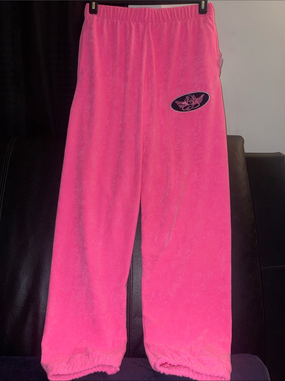 BOYS LIE WOMEN’S PINK PRINCESS CHARMING MAC SLIM JOGGERS W/Logo Patch Sz XL NWT